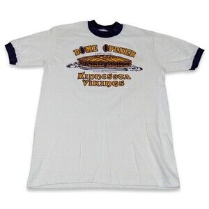 RARE Vintage 1982 NFL Minnesota Vikings Dome Opener Shirt 80s football‎